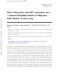 Cover page: Direct detection and LHC constraints on a t-channel simplified model of Majorana dark matter at one loop