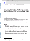 Cover page: Viral load criteria and threshold optimization to improve HIV incidence assay characteristics