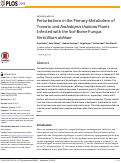 Cover page: Perturbations in the Primary Metabolism of Tomato and Arabidopsis thaliana Plants Infected with the Soil-Borne Fungus Verticillium dahliae.