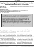 Cover page: Dysphagia Alone as a Unique Presentation of Wound Botulism in the Emergency Department: A Case Report