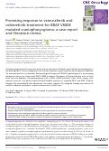 Cover page: Promising response to vemurafenib and cobimetinib treatment for BRAF V600E mutated craniopharyngioma: a case report and literature review.