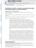 Cover page: CD4:CD8 ratio and CD8+ cell count for prognosticating mortality in HIV-infected patients on antiretroviral therapy