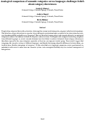 Cover page: Analogical comparison of semantic categories across languages challenges beliefs about category discreteness