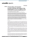 Cover page: Preservation of masseter muscle until the end stage in the SOD1G93A mouse model for ALS.