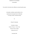 Cover page: The evolution of male mate choice differences among Drosophila species