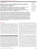 Cover page: Spleen tyrosine kinase inhibition restores myeloid homeostasis in COVID-19