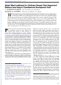 Cover page: (Under What Conditions) Do Politicians Reward Their Supporters? Evidence from Kenya’s Constituencies Development Fund