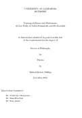 Cover page: Topological Phases and Phenomena: A Case Study of Nodal Semimetals and 2D Materials