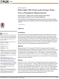 Cover page: Detectable HIV Viral Load in Kenya: Data from a Population-Based Survey