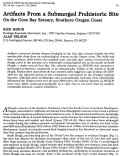 Cover page: Artifacts From a Submerged Prehistoric Site On the Coos Bay Estuary, Southern Oregon Coast