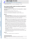 Cover page: Neuroimaging Identifies Patients Most Likely to Respond to a Restorative Stroke Therapy