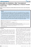 Cover page: MicroRNA-34a Modulates c-Myc Transcriptional Complexes to Suppress Malignancy in Human Prostate Cancer Cells