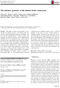 Cover page: The intrinsic geometry of the human brain connectome.