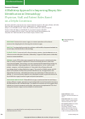 Cover page: A Multistep Approach to Improving Biopsy Site Identification in Dermatology: Physician, Staff, and Patient Roles Based on a Delphi Consensus