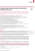 Cover page: A genome-wide association study of outcome from traumatic brain injury