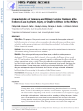 Cover page: Characteristics of Veterans and Military Service Members Who Endorse Causing Harm, Injury, or Death to Others in the Military