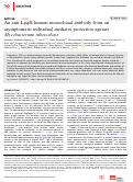 Cover page: An anti-LpqH human monoclonal antibody from an asymptomatic individual mediates protection against Mycobacterium tuberculosis.