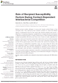 Cover page: Role of Recipient Susceptibility Factors During Contact-Dependent Interbacterial Competition