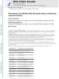 Cover page: Performance of the BioPlex 2200 HIV Ag-Ab assay for identifying acute HIV infection