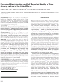 Cover page: Perceived Discrimination and Self-Reported Quality of Care Among Latinos in the United States