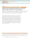 Cover page: Wafer-scale two-dimensional semiconductors from printed oxide skin of liquid metals