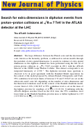 Cover page: Search for extra dimensions in diphoton events from proton–proton collisions at TeV in the ATLAS detector at the LHC