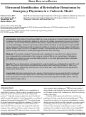 Cover page: Ultrasound Identification of Retrobulbar Hematomas by Emergency Physicians in a Cadaveric Model