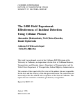 Cover page: The I-880 Field Experiment: Effectiveness Of Incident Detection Using Cellular Phones