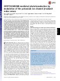 Cover page: CRYPTOCHROME-mediated phototransduction by modulation of the potassium ion channel β-subunit redox sensor