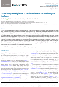 Cover page: Gene body methylation is under selection in Arabidopsis thaliana