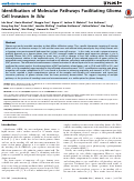 Cover page: Identification of Molecular Pathways Facilitating Glioma Cell Invasion In Situ