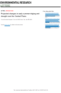 Cover page: Projected changes in early summer ridging and drought over the Central Plains