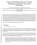 Cover page: Corrective receding horizon EV charge scheduling using short-term solar forecasting