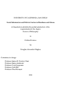 Cover page: Social Information and Political Action in Honduras and Ghana