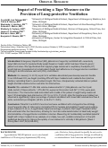 Cover page: Impact of Providing a Tape Measure on the Provision of Lung-protective Ventilation