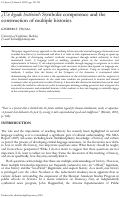 Cover page: ¿Un legado histórico?: Symbolic competence and the construction of multiple histories