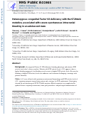 Cover page: Heterozygous congenital Factor VII deficiency with the 9729del4 mutation, associated with severe spontaneous intracranial bleeding in an adolescent male