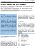 Cover page: Iatrogenic cutaneous graft versus host disease.