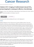 Cover page: Abstract 3412: Imaging of methioninase-induced S/G2-phase-trapping for subsequent effective chemotherapy.