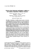 Cover page: Character space restrictions and boundary conditions in the evolution of quantitative multistate characters