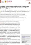 Cover page: Correlation Analysis between Gut Microbiota Alterations and the Cytokine Response in Patients with Coronavirus Disease during Hospitalization.