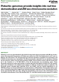 Cover page: Pistachio genomes provide insights into nut tree domestication and ZW sex chromosome evolution