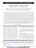 Cover page: Vascular Toxicities of Cancer Therapies: The Old and the New--An Evolving Avenue.
