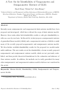 Cover page: A note on the identifiability of nonparametric and semiparametric mixtures of GLMs