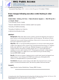 Cover page: Brain Changes Following Executive Control Training in Older Adults.