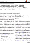 Cover page: Determination of glucose exchange rates and permeability of erythrocyte membrane in preeclampsia and subsequent oxidative stress-related protein damage using dynamic-19F-NMR