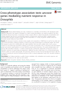 Cover page: Cross-phenotype association tests uncover genes mediating nutrient response in Drosophila