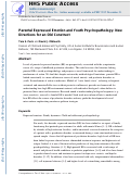 Cover page: Parental Expressed Emotion and Youth Psychopathology: New Directions for an Old Construct