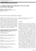 Cover page: A statistical method (cross-validation) for bone loss region detection after spaceflight