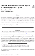 Cover page: Potential Role of Conversational Agents in Encouraging PrEP Uptake